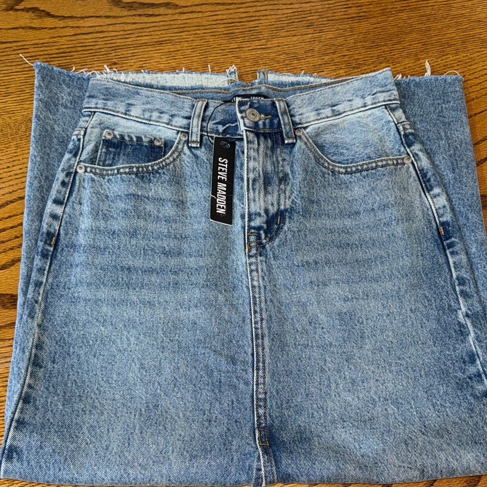Steve Madden Light Blue Denim Skirt